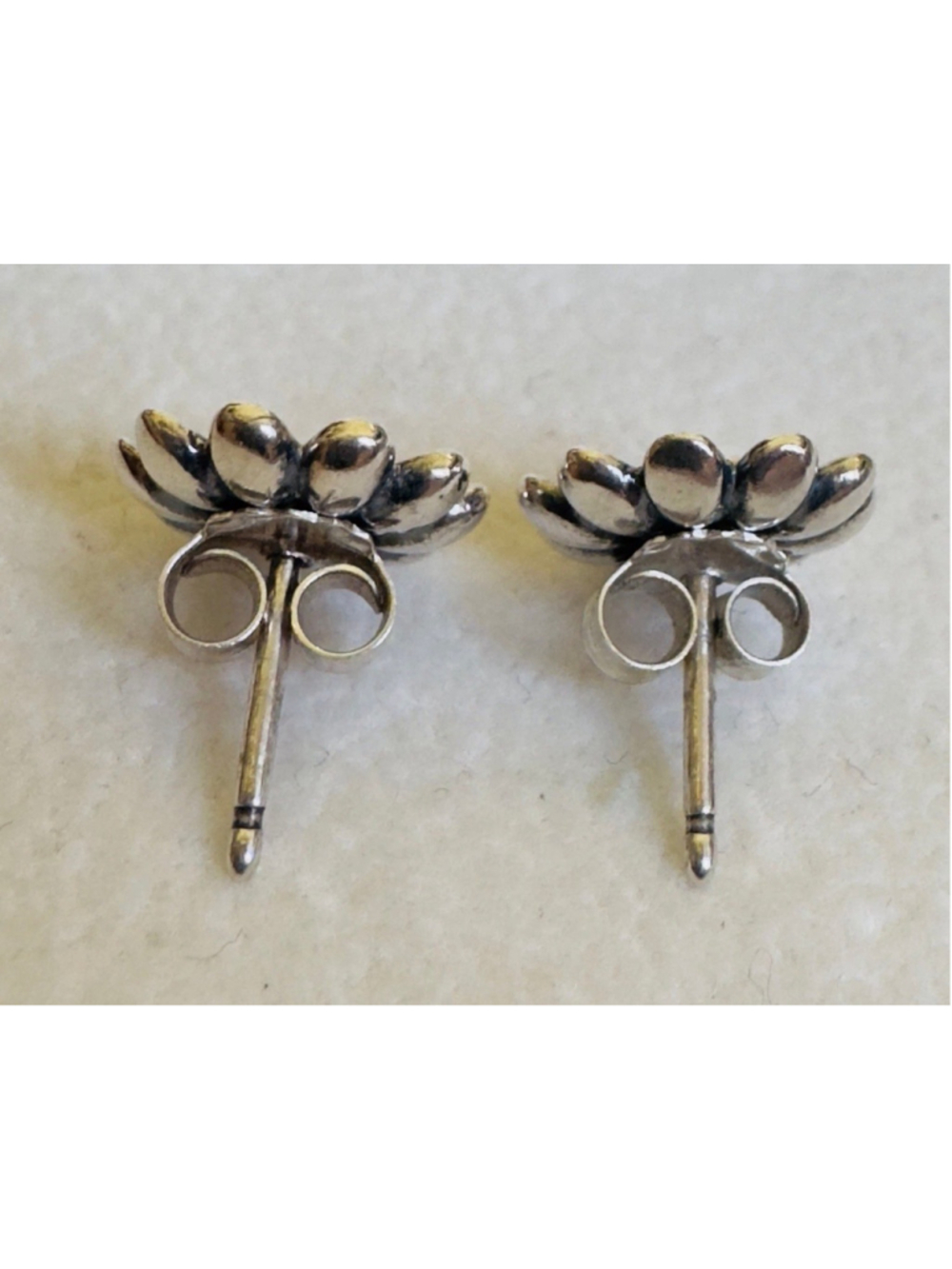 Pandora Sterling Silver & 14k Gold "Oopsie daisy" Earrings - Picture 5 of 5